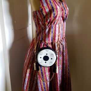 MCM  Suzy wong small mini tambourine rare leather lizard tassel bag